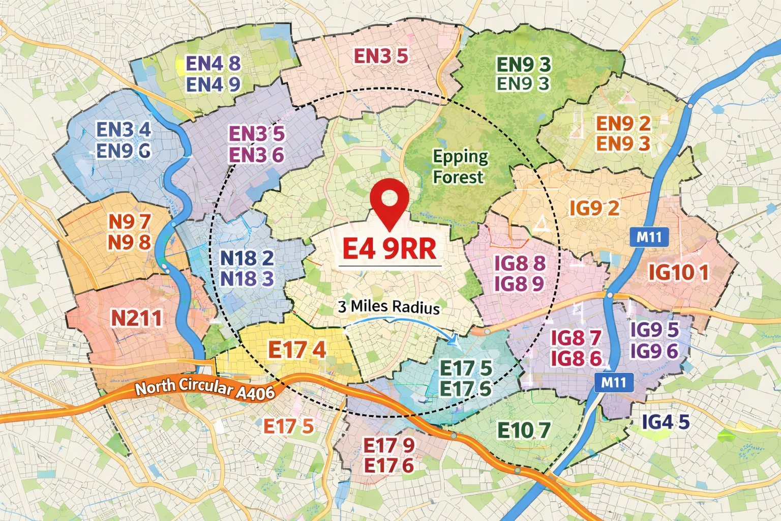 Delivery map for Valentine's Day bouquets from Fashioned Flowers