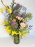 Electric Bloom Large bouquet - vibrant mix of cobalt blue, sunshine yellow and vivid pink - image 1