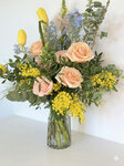 Sherbet Dip Large bouquet - spring-inspired mix of powder blues, candy pinks and lemon zest - image 2