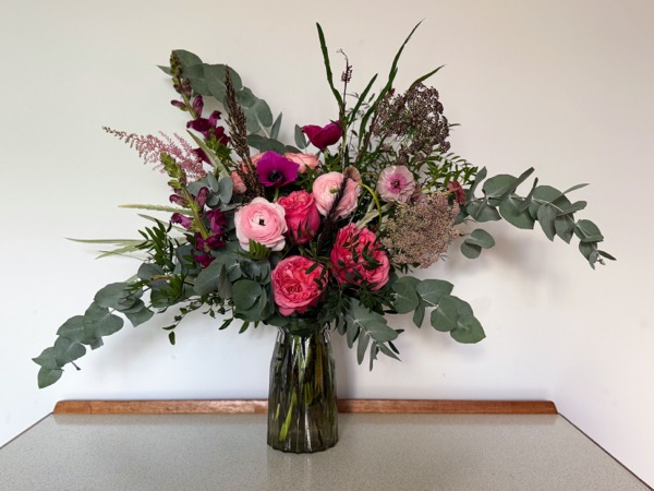 The Grand Love bouquet - bold abundant Valentine's arrangement with layered roses and ranunculus - image 1