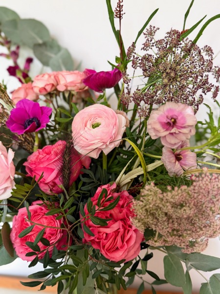 The Grand Love bouquet - bold abundant Valentine's arrangement with layered roses and ranunculus - image 6