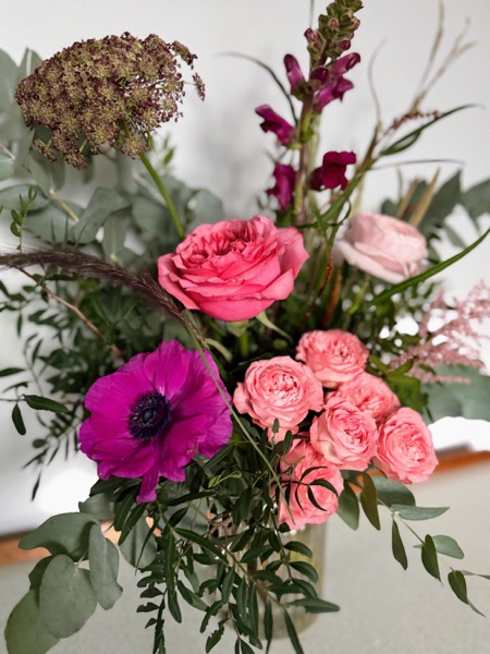 The Little Love bouquet - relaxed garden-inspired Valentine's bouquet with soft pink roses and eucalyptus - image 6