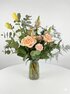 Velvet Apricot Medium bouquet - warm luxe blend of champagne, peach and soft apricot tones - image 1